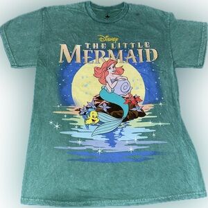 Women’s Disney The Little Mermaid Blue Green Graphic Tee - Medium